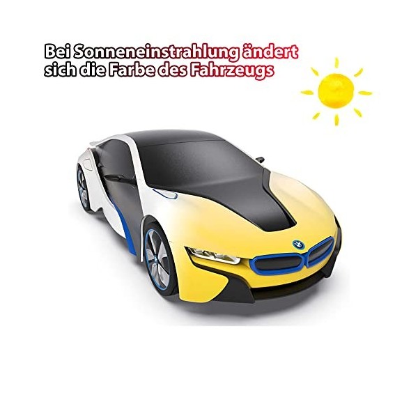 Himoto HSP Modèle de voiture télécommandé - Compatible avec BMW i8 - Édition sensible UV - Échelle 1:24 - Voiture de sport av