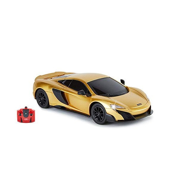 McLaren 675LT Voiture télécommandée télécommandée au design original avec 2,4 GHz et éclairage avant, échelle 1:24, prêt à co