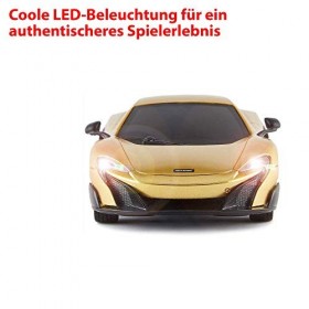 McLaren 675LT Voiture télécommandée télécommandée au design original avec 2,4 GHz et éclairage avant, échelle 1:24, prêt à co