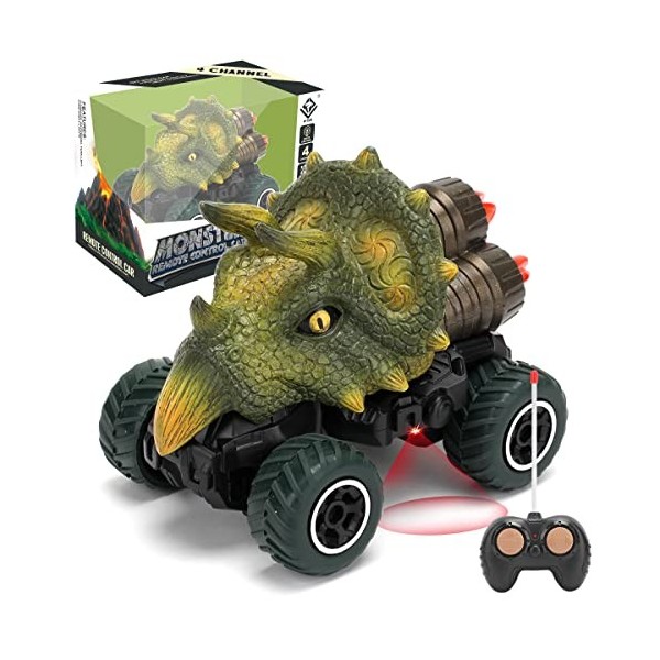 SNADER Monster Auto, 1:43, Mini dinosaure, télécommandé, monstertrucks avec lumière, pour enfants, cadeau danniversaire pour