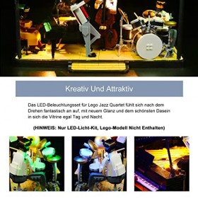 Kit déclairage LED pour Lego Jazz Quartet 21334 Pas de modèle Lego , kit déclairage BrickBling avec télécommande pour Lego