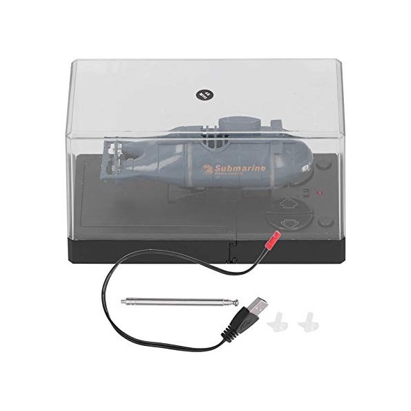 Dilwe 2.4G Bateau télécommandé sans Fil 6 canaux sous-Marin Jouet de Bateau de Bateau de plongée électrique Noir 