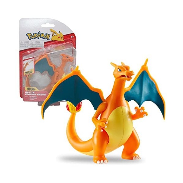 Pokemon Sélection Battle Feature Figures Figurine daction Amovible de Luxe, Chiffres du Jeu:Dracaufeu