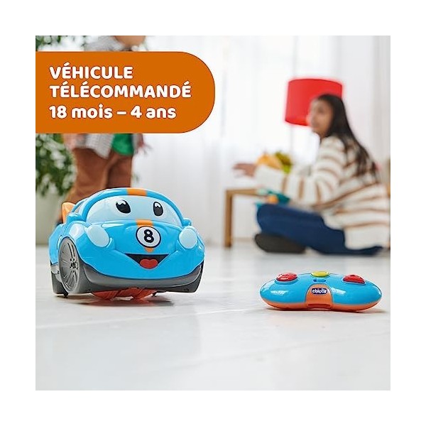 Chicco Turbo Ball Coupé RC, Voiture Télécommandée, Télécommande Infrarouge, 3 Boutons Directionnels Interactifs, Plus De 20 S