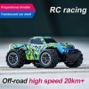 dexinco Voiture de course RC à échelle 1/20, voiture télécommandée à grande vitesse 20 km/h, télécommande Truck avec 2,4 GHz,