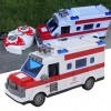 Ambulance Modèle Jouet, 1:30 de Jouets Dambulance Mini Simulation Ambulances avec Télécommande et Lumière Anti Collision pou