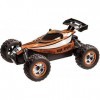 MONDO Motors - Buggy High Speed Télécommandée – Voiture Jouet radiocommandée 360° 2.4 GHz - Echelle 1:18-Couleur Noire/Orange