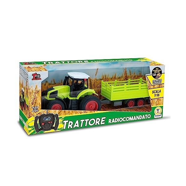 Teorema Giocattoli 67940 Tracteur Radiocommandé Rc avec Remorque Amovible