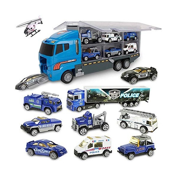 Coolplay Camion Transporteur Voiture Jouet Camion Jouet Petite Voiture Tractopelle Enfant Tracteur Jouet Garcon 3 Ans