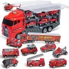 Coolplay Camion Transporteur Voiture Jouet Camion Jouet Petite Voiture Tractopelle Enfant Tracteur Jouet Garcon 3 Ans