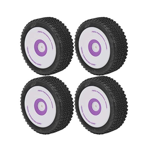 Dilwe 4 pièces pneus Avant arrière de Voiture RC, Ensemble de pneus de Roue en Caoutchouc pour WLtoys 1/12 124019 Accessoires