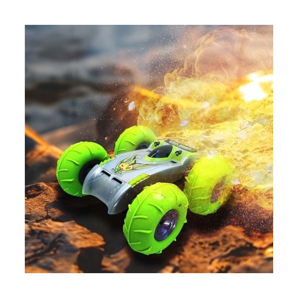 STANBOW Voiture de Course RC, 1:28 4WD Monster Truck Double Face 360 ​​° Rotating Tumbling Télécommande 2.4 GHz Hors Route Co