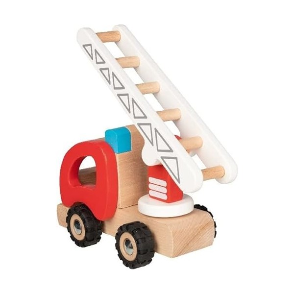 Goki - Camion de Pompiers descalier Véhicules télécommandés, Couleur Rouge 55789 