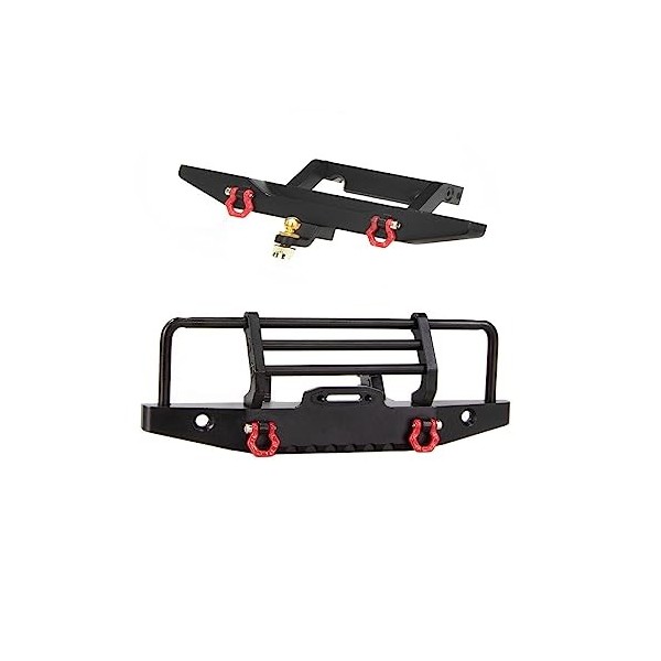 Levigo Ensemble de cadre de pare-chocs avant arrière en aluminium compatible avec Traxxas 1/18 TRX-4M Defender RC Accessoires