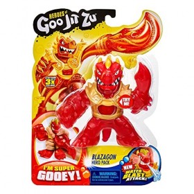 Heroes of Goo Jit Zu Coffret héros avec Attaque Jet d’Eau - Blazagon - Figurine de Dragon Super-Gluant