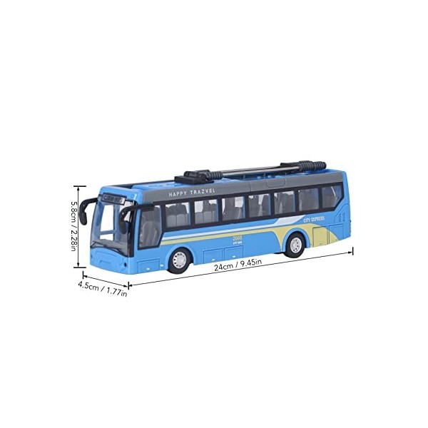 Shanrya Jouet de Bus Scolaire RC, Jouet de Bus télécommandé Rechargeable à Haute Simulation pour Un Plaisir Quotidien. Bleu 