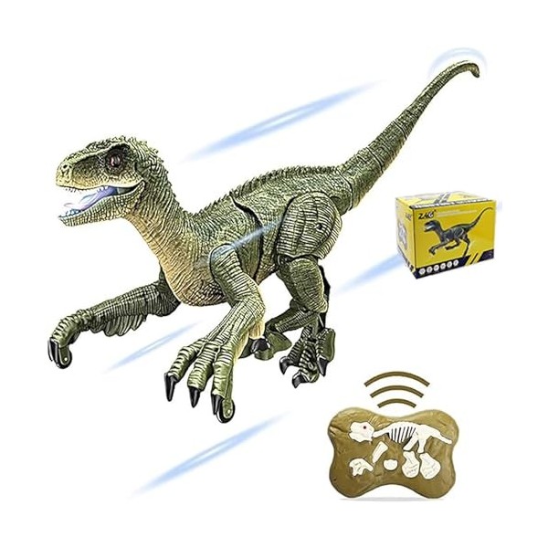 TuKIIE Dinosaure Télécommandé, 2,4GHz Infrarouge RC Dinosaure Jouet