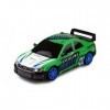 Amewi 21085 Drift Sport Car 1:24 Vert, télécommande 4WD 2,4 GHz