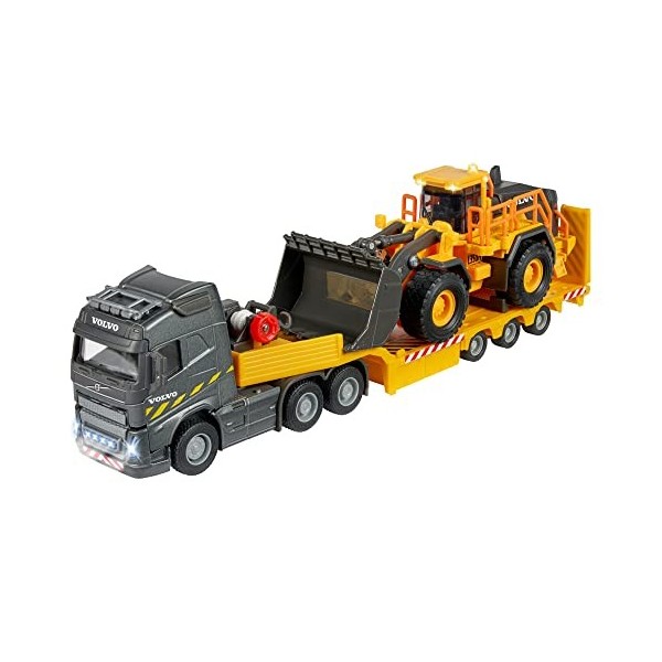 Majorette - Grand Series - Volvo Camion + Chargeur L350H - 35cm Echelle 1/43ème - Sons et Lumières - Dès 3 Ans - 213726000