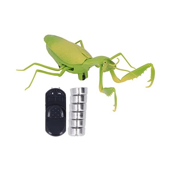 Qcwwy Jouet Mantis RC Réaliste, Télécommande Infrarouge Faux Mantis RC Nouveauté Jouet Modèle Mock Tricky Bug pour Enfants An