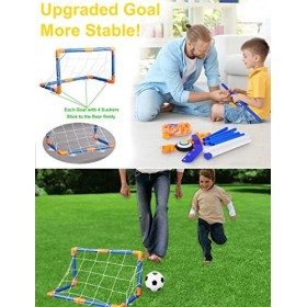 3in1 Ensemble de Jouets de Air Power Football le Hockey en Vol Stationnaire avec 2 Objectif Veilleuse Étoile Rechargeable Lum