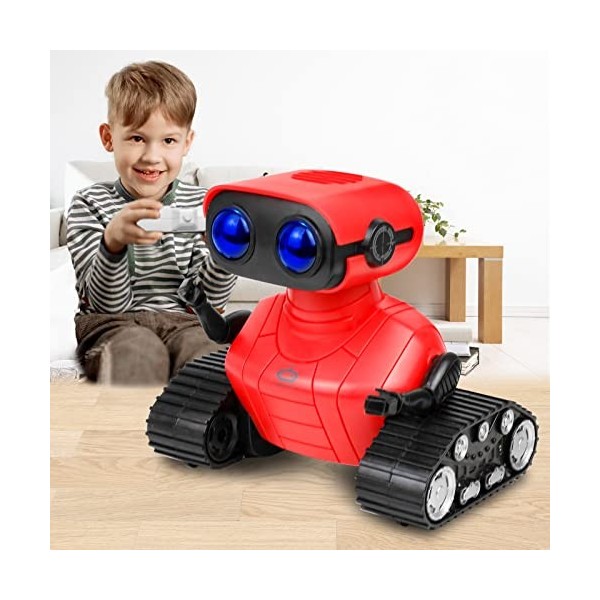 BOMPOW Jouet robot télécommandé avec yeux LED et bras flexibles, po