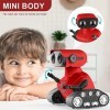 BOMPOW Jouet robot télécommandé avec yeux LED et bras flexibles, pour la marche et la danse pour enfants à partir de 3 ans, j