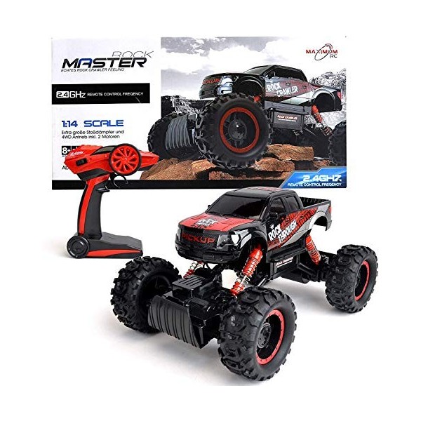 FunTomia Maximum RC 4WD Monster truck Voiture télécommandée pour enfants à partir de 8 ans