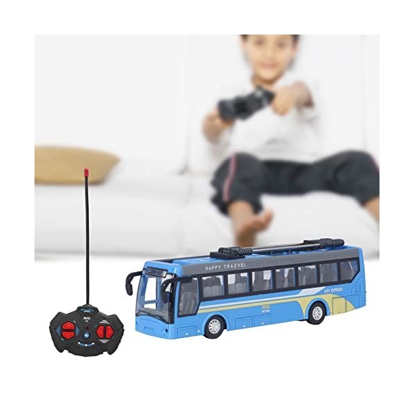 Raqz Jouet dautobus Scolaire RC, Jouet dautobus télécommandé Rechargeable à Rotation à Droite Haute Simulation, Très Résist