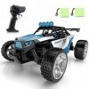 Tecnock RC Voiture Télécommandée, 1:18 2,4GHz RC Voiture Haute Vitesse Voiture de Course Buggy avec 2 Batteries, Cadeaux pour