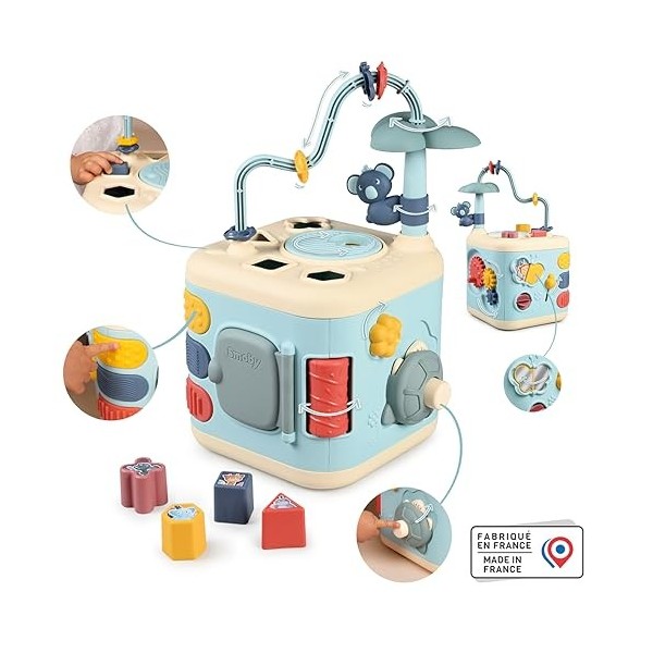 Smoby - Little Smoby - Explor Cube - Jouet dEveil - Boulier - Trieur de Formes - 13 Activités - Dès 12 Mois - 140306