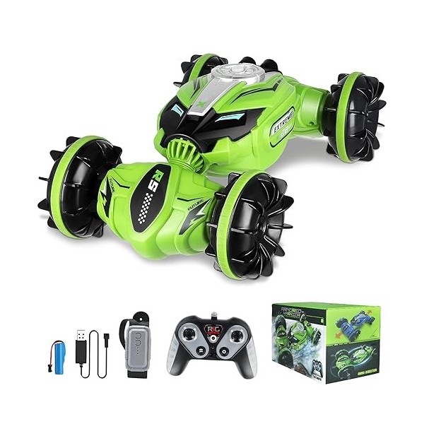 Rc Stunt Car Avec Télécommande - Voiture Télécommandée Pour Enfants Et Adultes, 2,4 Ghz 4wd Drift Twist Rc Car Avec Modes Tou