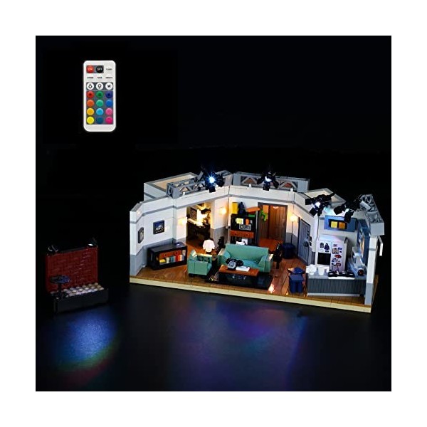 GEAMENT Jeu De Lumières Télécommande Compatible avec Lego Ideas Seinfeld - Kit Déclairage LED pour Ideas 21328 Jeu Lego N