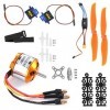 Drfeify 2212 KV2200 Moteur 6035 hélice Servo 30A ESC XT60 4-en-1 RC Avion à voilure Fixe hélicoptère Accessoires Ensemble