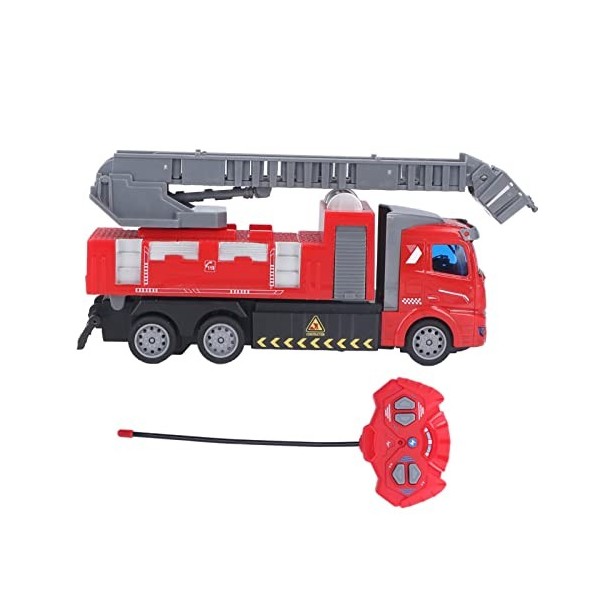 SOGT Camion de Pompiers RC Exquis Exquis alimenté par Batterie Camion de Pompiers Jouets télécommandés pour Enfants