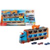 Hot Wheels Super Transporteur Extensible, piste camion pour ranger jusqu’à 20 véhicules, 3 voitures incluses, emballage fermé