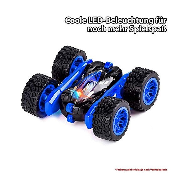 Aandyou Voiture télécommandée 1/28 haute vitesse RC 4 WD 2,4 G RC Stunt Voiture de course voiture de course à 360 ° Robuste e