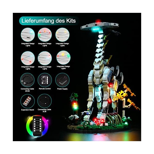 Jeu de lumières LED pour Lego Horizon Forbidden West Pas Lego , Jeu déclairage de décoration télécommandé Compatible avec L