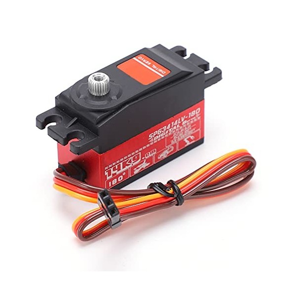 VGEBY Servo RC, Alliage Daluminium Plastique SPG3414LV 14KG Servo à Engrenages Métalliques à Couple élevé Durable Compatible