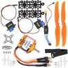 Dilwe Ensemble daccessoires davion télécommandé RC, Moteur 2212 KV2200 + hélice 6035 + Micro Servo 9g + Ensemble 30A ESC XT