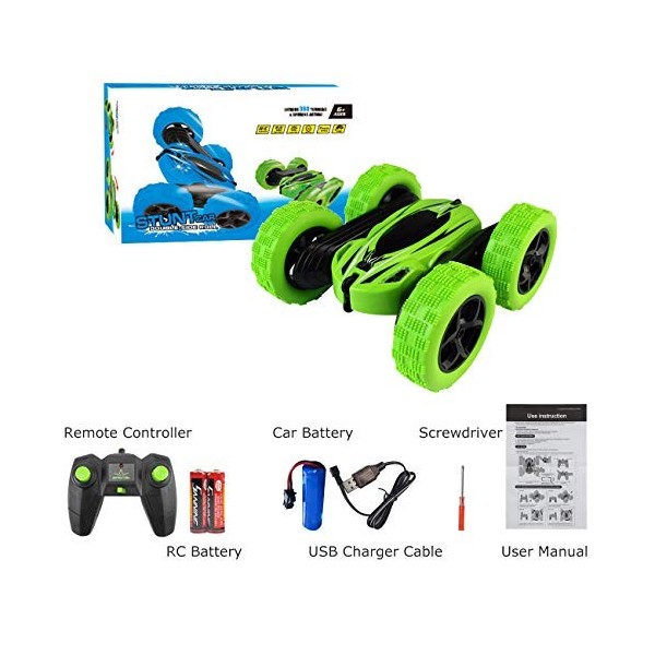 Pup Go Une Voiture de Cascade télécommandée adaptée aux Enfants de Plus de 3 Ans, Buggy 4x4, Flip acrobatique à 360 degrés, R