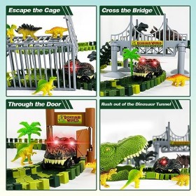 Circuit Voiture Dinosaure Jouet 3 Ans-Circuit Voiture Electrique Jeu, Voiture Cars Jouet Cadeau Enfant 3 4 5 6 Ans Garçon Fil