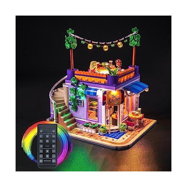 Kit déclairage télécommandé pour Lego 41747 Friends Heartlake City Community Kitchen Playset Pas Lego , Kit déclairage LED