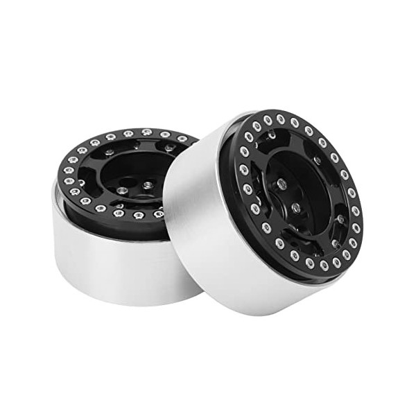 Jantes RC Beadlock, Alliage Daluminium 1,9 Pouces RC Beadlock Jantes Verrouiller la Conception des Pneus pour Voiture desca