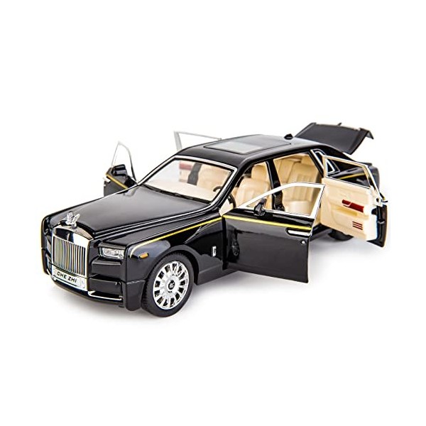 TGRCM-CZ Rolls-Royce Phantom Voiture miniature en alliage de zinc moulé sous pression avec son et lumière pour enfants, garço