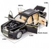 TGRCM-CZ Rolls-Royce Phantom Voiture miniature en alliage de zinc moulé sous pression avec son et lumière pour enfants, garço