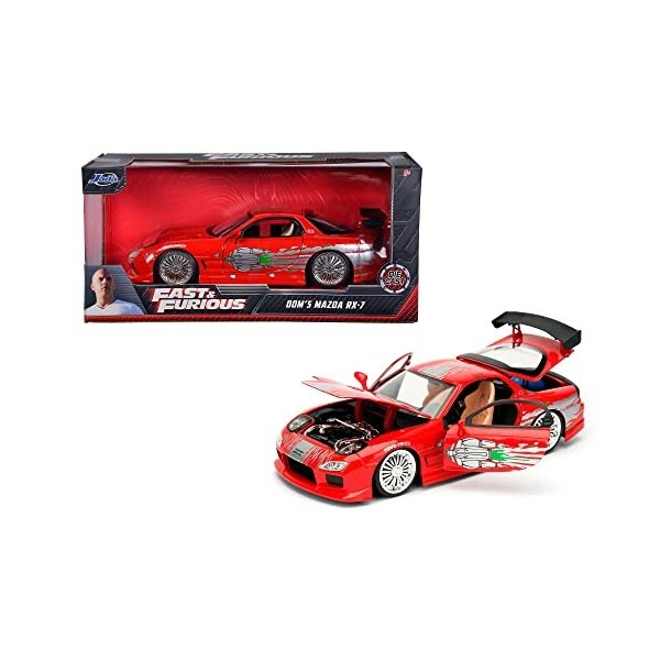 Jada Toys Fast & Furious Mazda RX-7, 1995 - Echelle 1/24 - Rouge 98338