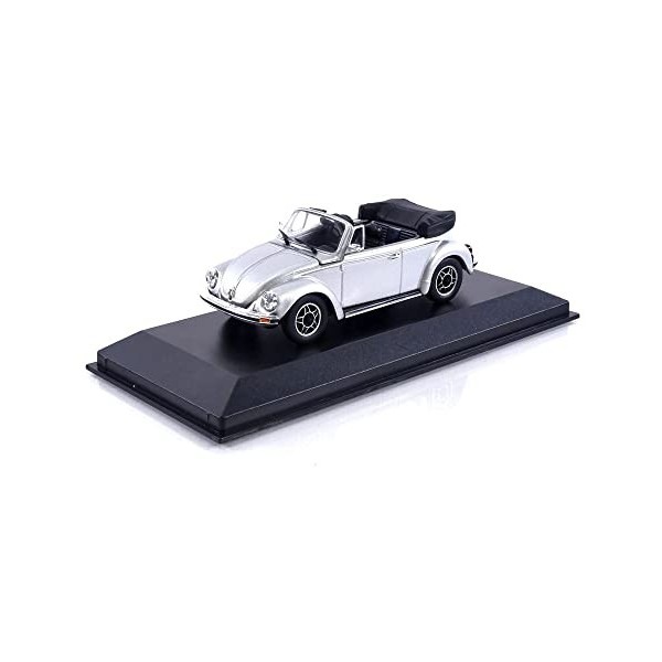 MAXICHAMPS 1/43 Volkswagen 1303 Cabriolet 1979 Argenté Voiture Miniature de Collection, 940055130, Black