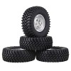 KEEDA Jante en métal 100 mm et pneus en caoutchouc pour voiture RC Rock Crawler 1:10 RC Axial SCX10 RC4WD D90 Accessoires tél