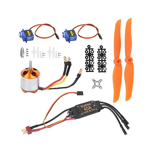 Kit dhélicoptère RC, Moteur sans balais 40A ESC 2300KV 9G Micro Servo et hélice pour hélicoptère davion RC Moteur 2300KV + 